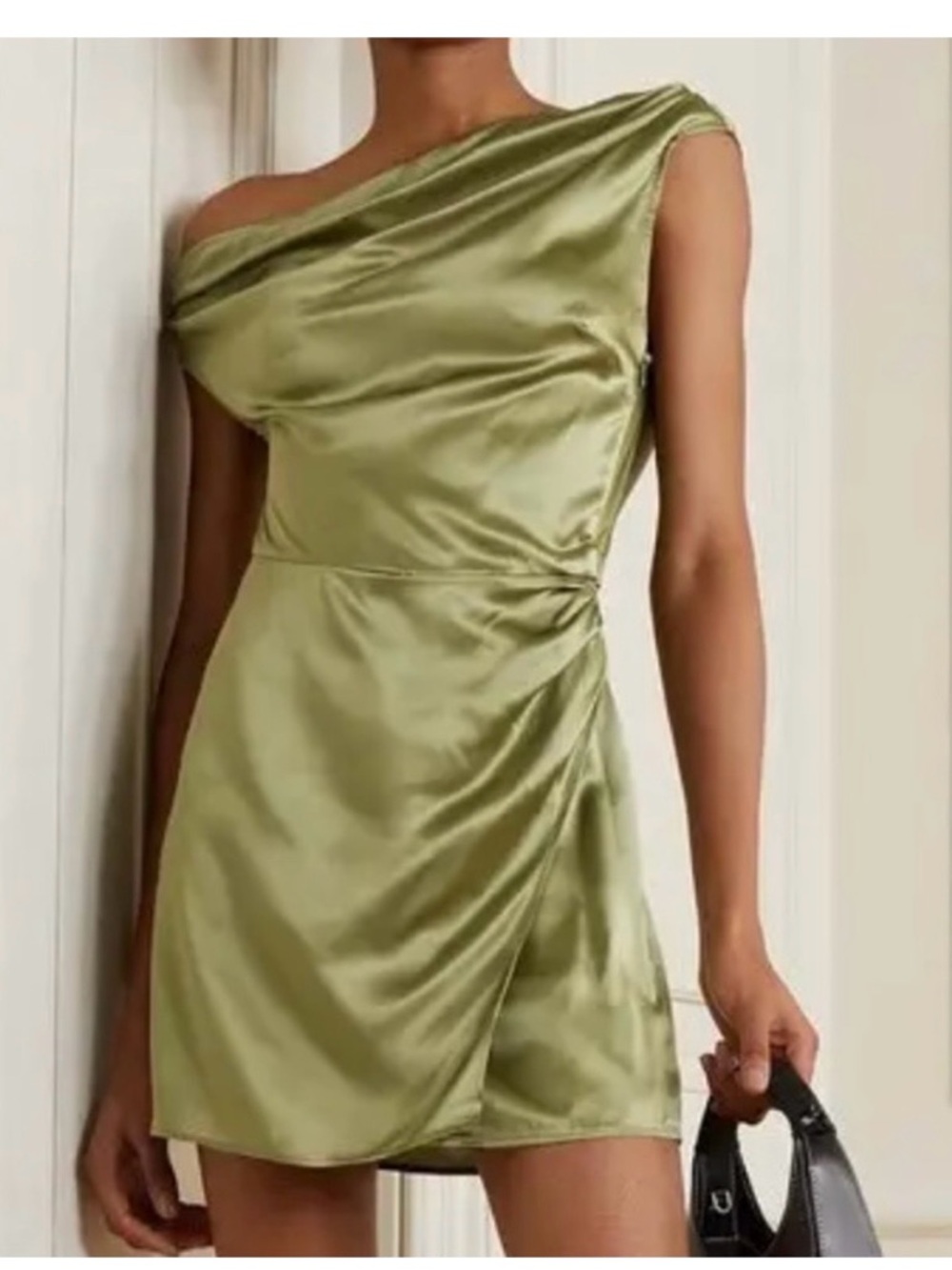 Olive Green Alanis Draped Dress